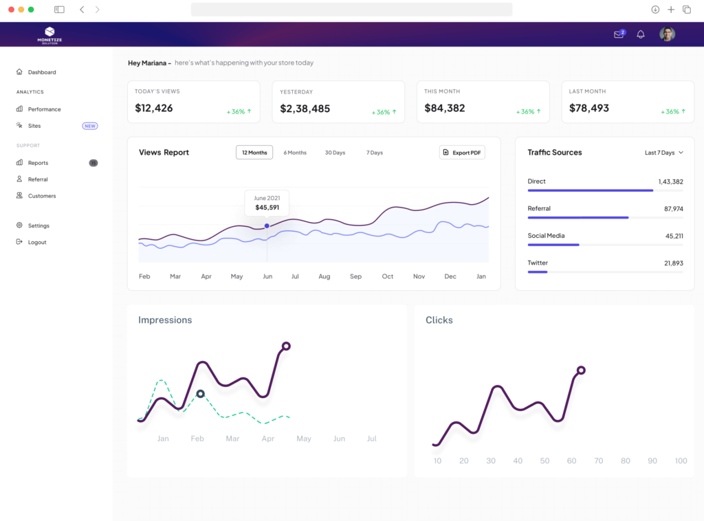 Dashboard Mockup